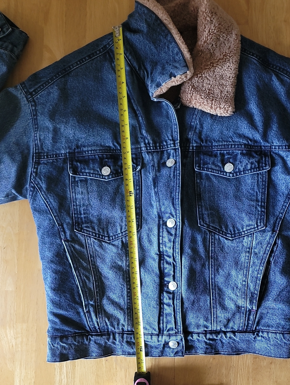 Anthropologie Pilcro Sherpa-Trimmed Denim Jacket Size S $148 NWOT - Picture 11 of 14